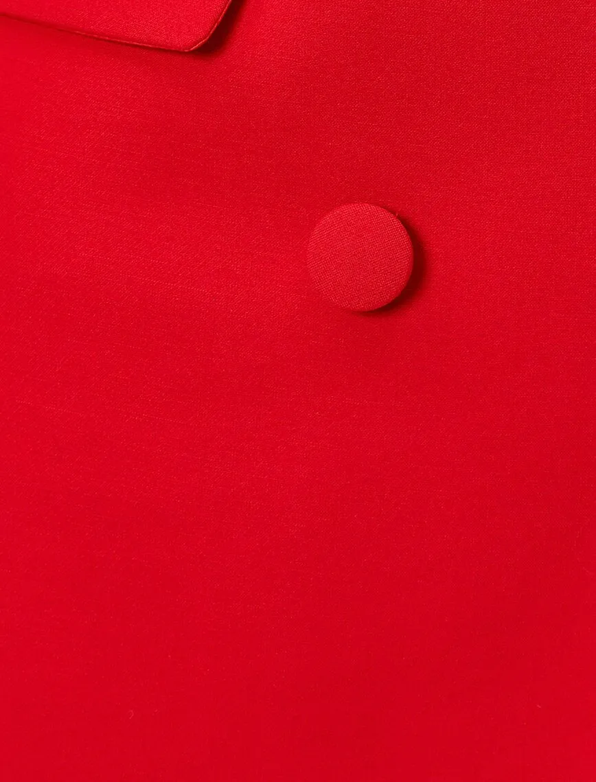 14929 Red Double-breasted Jacket