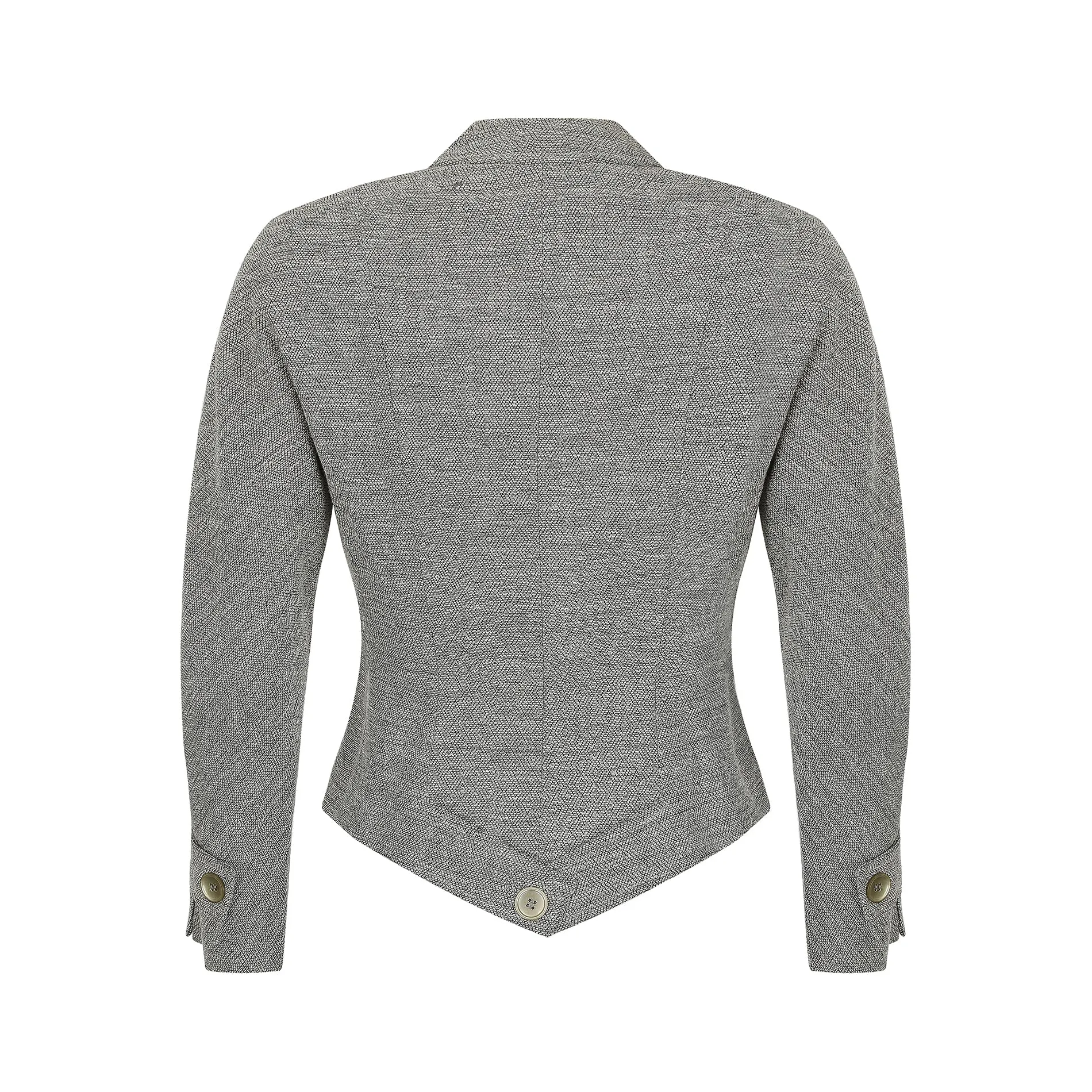 1940s Schleisner Co Flecked Grey Wool Jacket