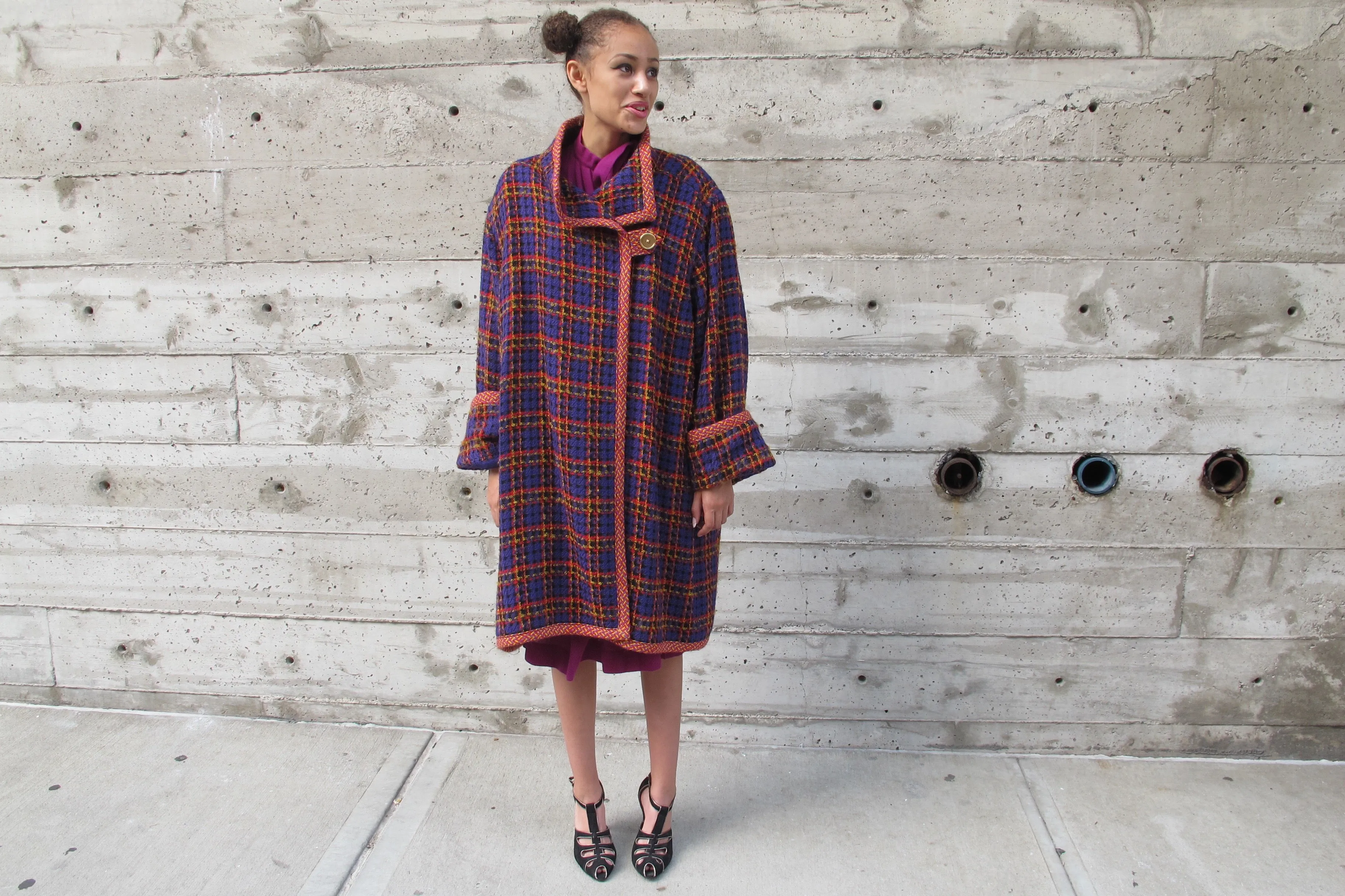 1980's Bill Blass Purple Plaid Suit - SOLD