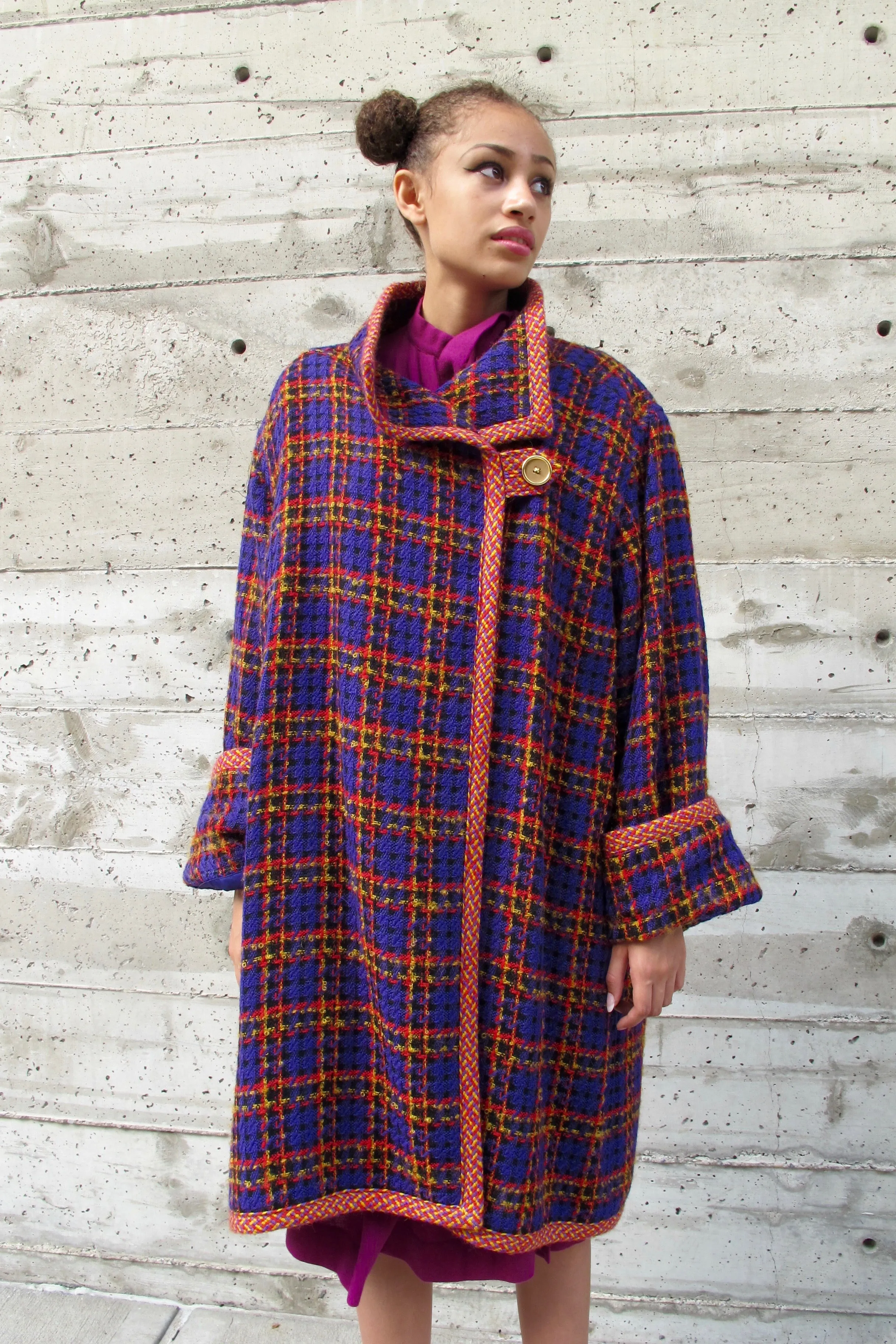 1980's Bill Blass Purple Plaid Suit - SOLD