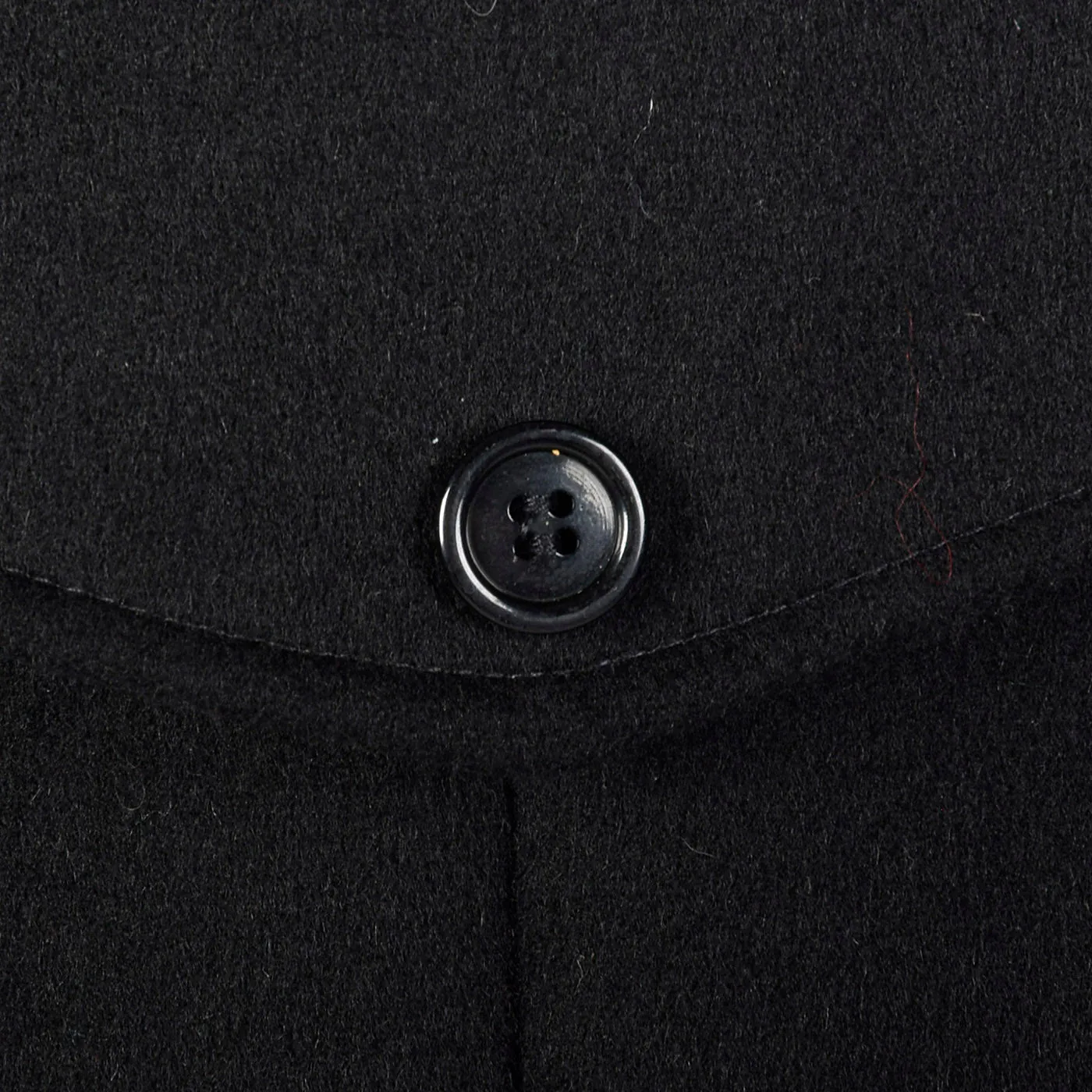 1980s Black Wool Winter Coat