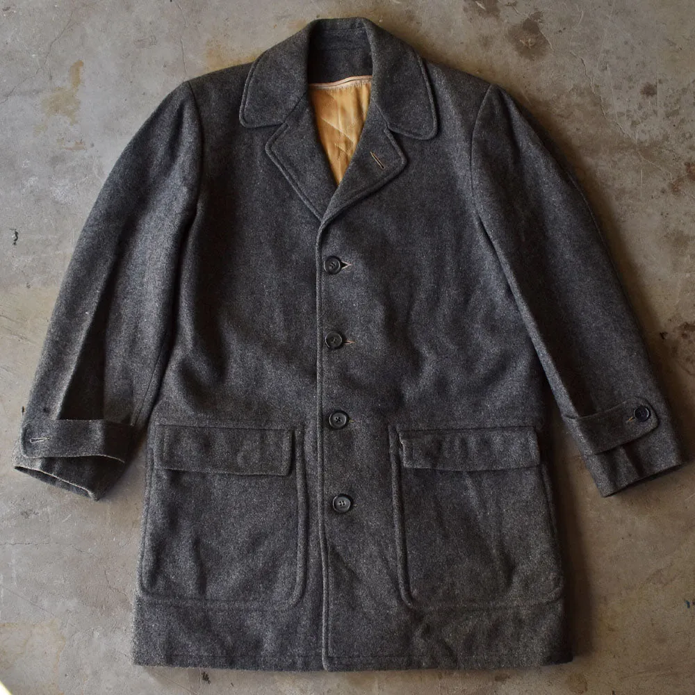50-60’s Bond STYLE MANOR Milium 裏地付き ウールコート 231226