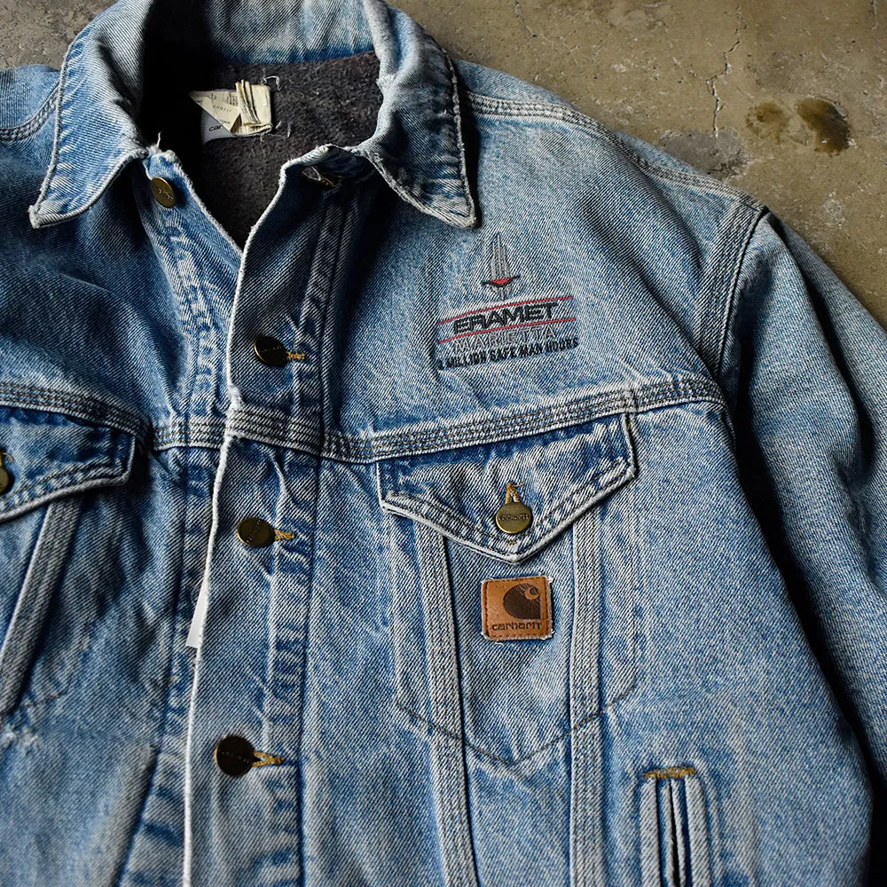 90's～ Carhartt デニム トラッカージャケット ブランケットライナー USA製 231202H
