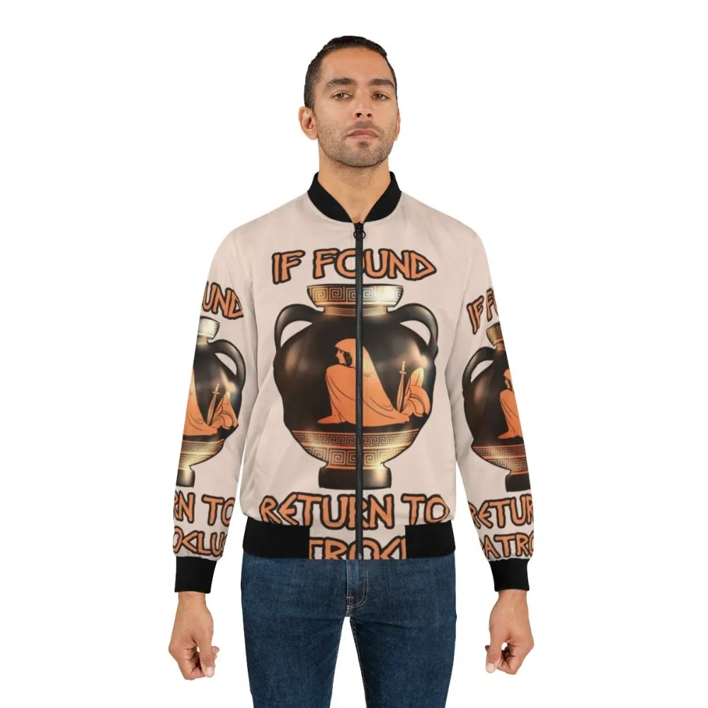 Achilles and Patroclus Greek Mythology Bomber Jacket