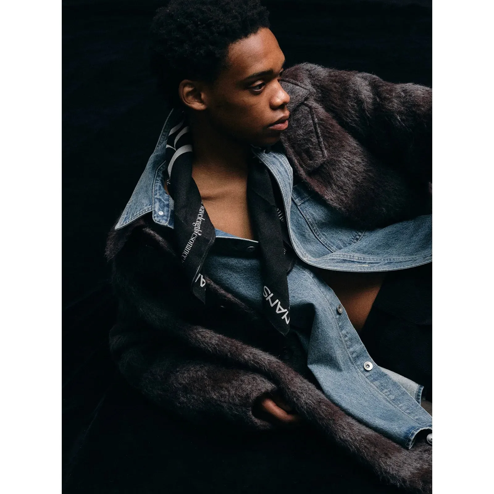 Alpaca Mohair Plaid Coat