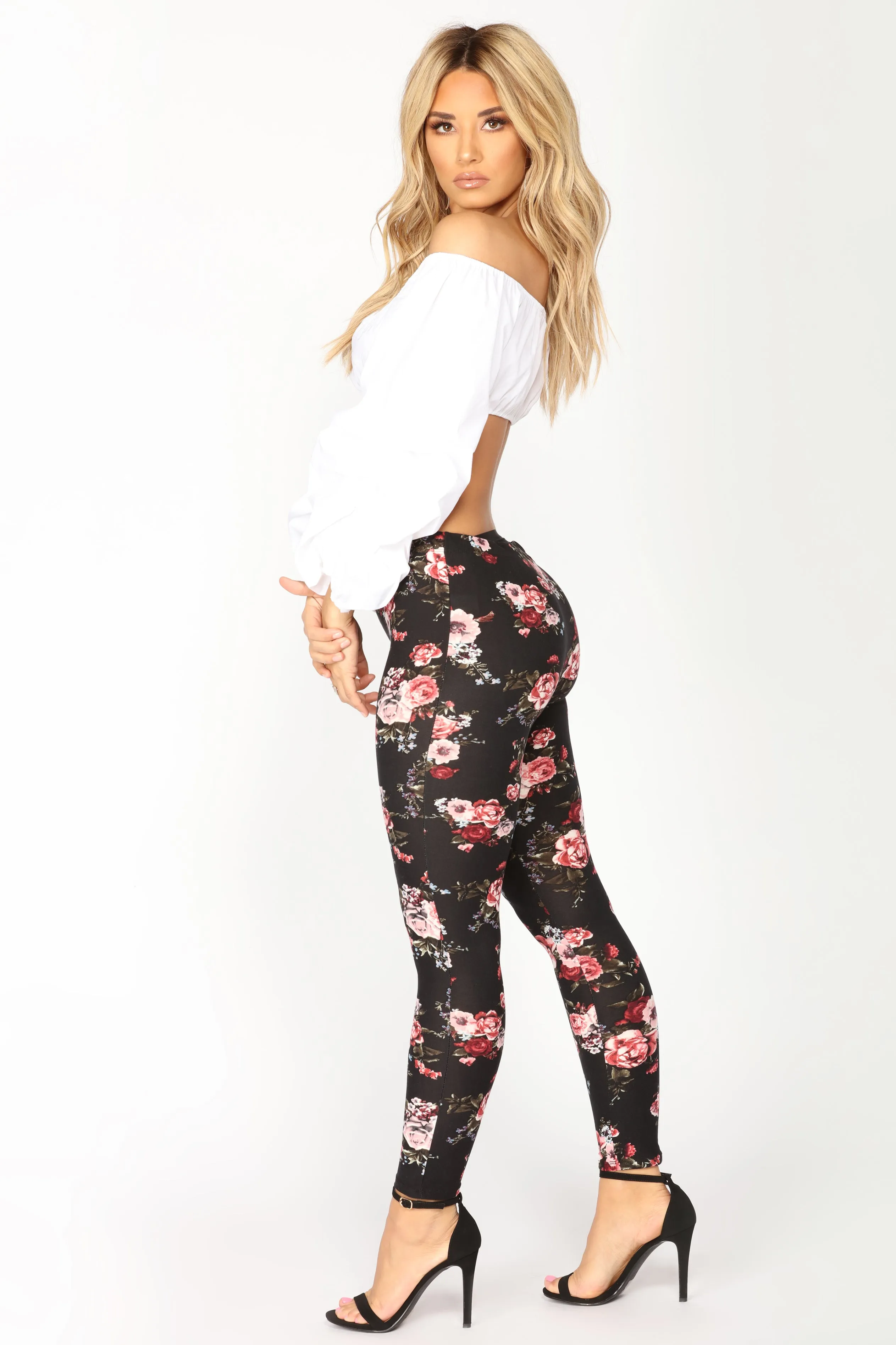 Always In Bloom Brushed Leggings - Floral