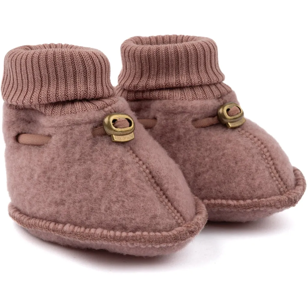 Baby Wool Footies - Burlwood