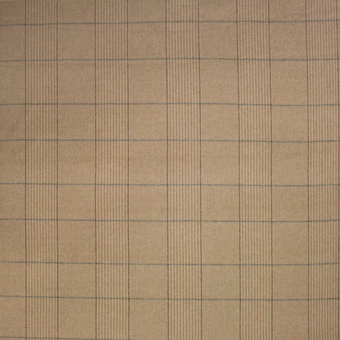 Balenci@ga all-wool plaid double cloth - warm tan