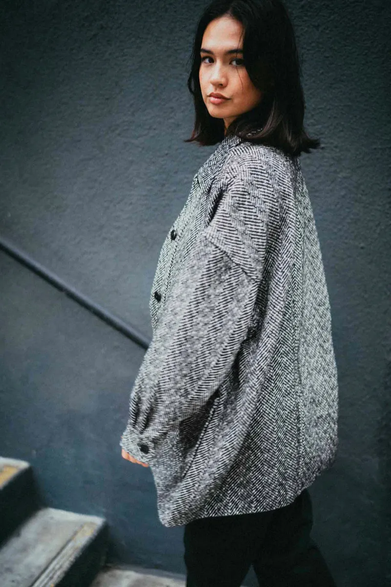BEEGY COAT HEATHER GREY