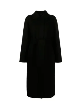 Belted virgin wool coat