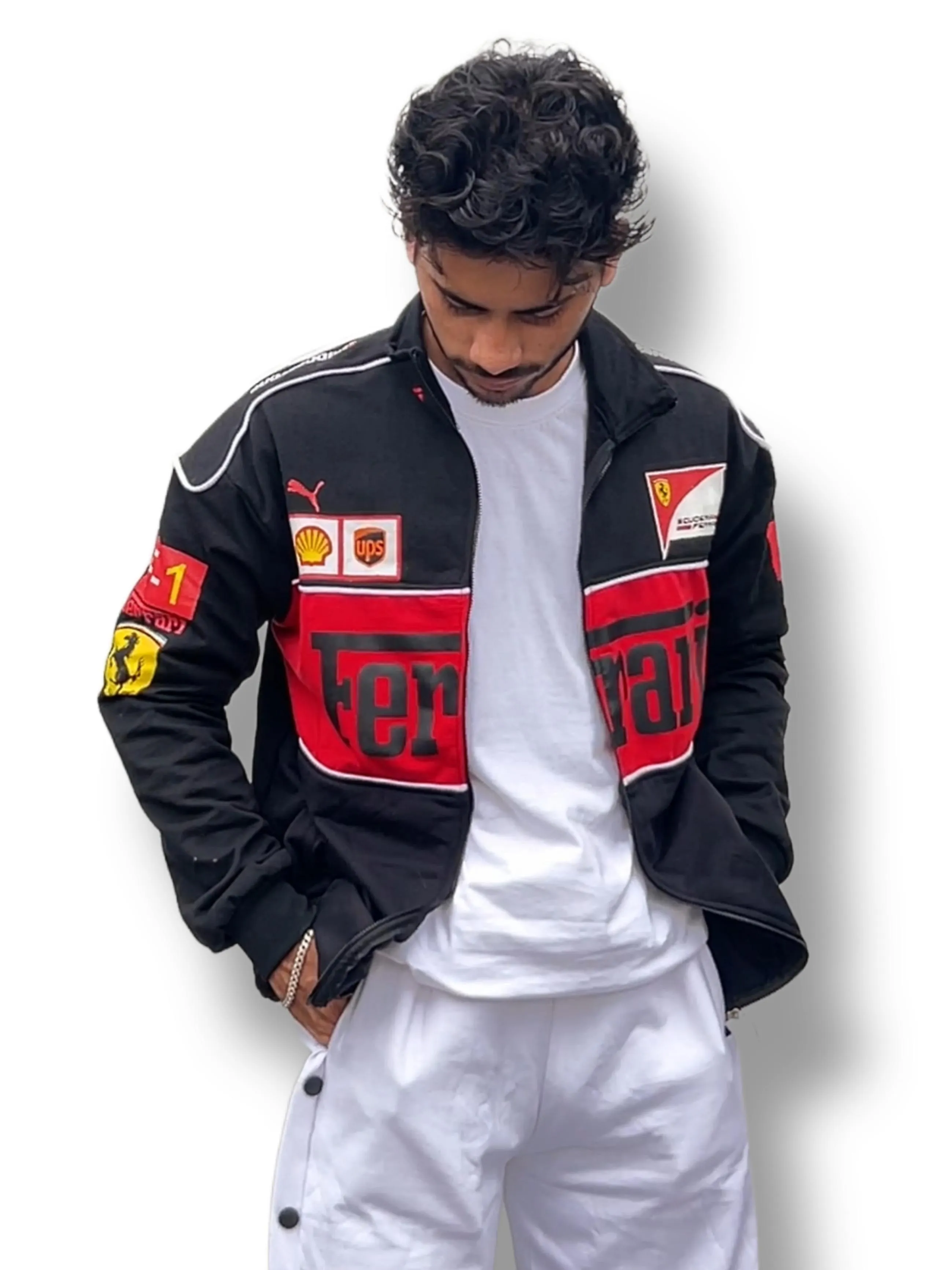 Black Ferrari Jacket Premium Turbo Racer Jacket