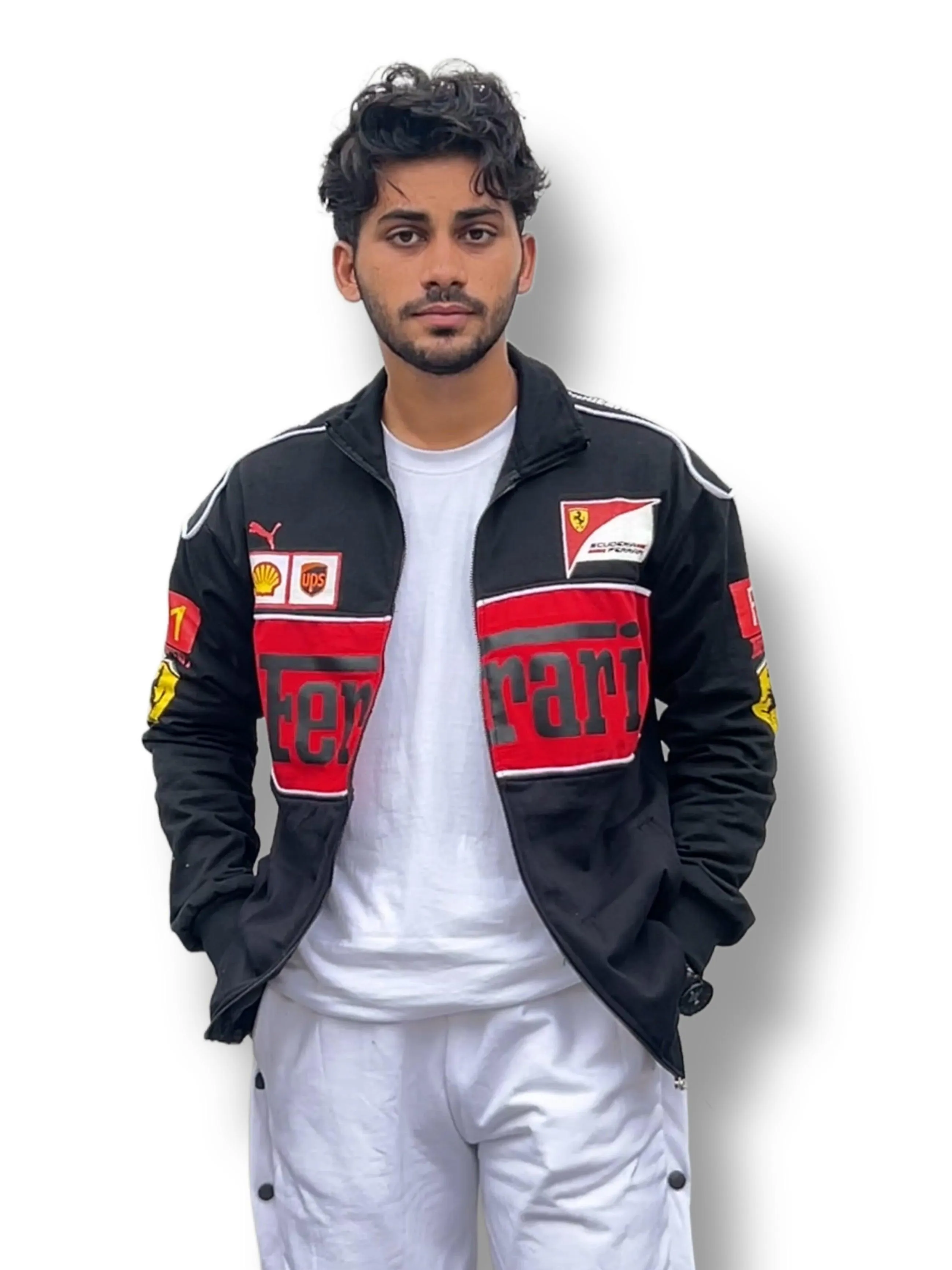 Black Ferrari Jacket Premium Turbo Racer Jacket