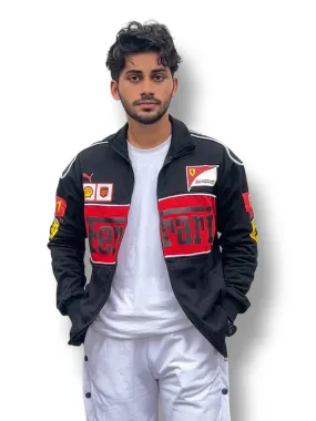 Black Ferrari Jacket Premium Turbo Racer Jacket