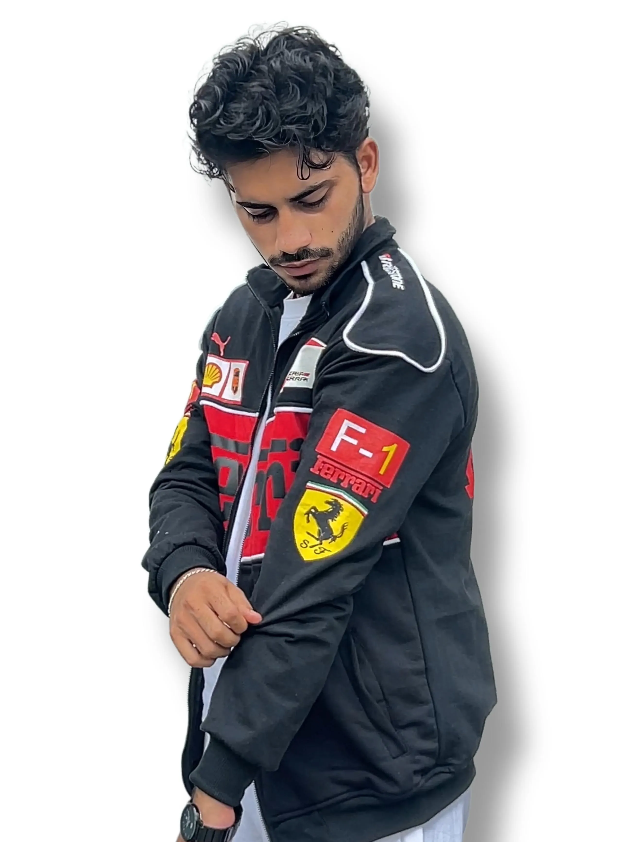 Black Ferrari Jacket Premium Turbo Racer Jacket