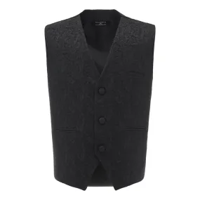 Black Paisley Print Vest and Bowtie