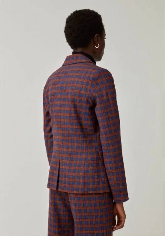 Blauwe blazer | Surkana fitted American jacket blue
