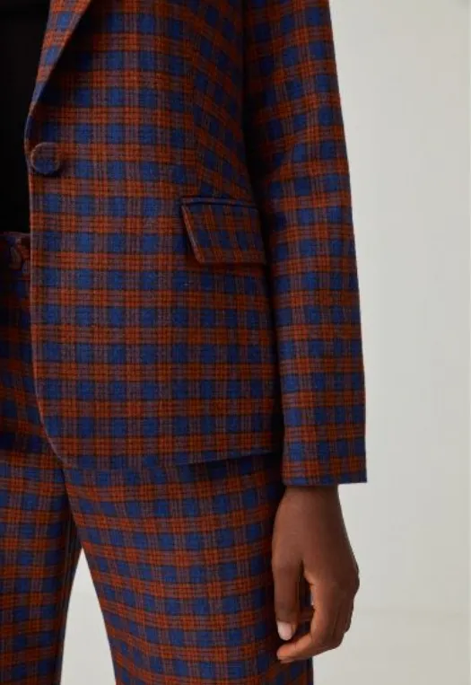 Blauwe blazer | Surkana fitted American jacket blue