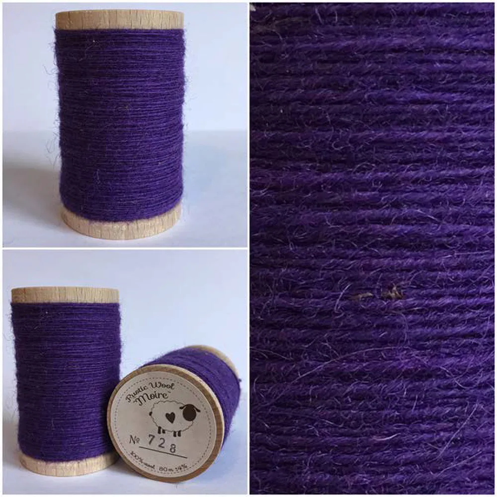 BRILLIANT VIOLET Hand Dyed HALF YARD Wool Fabric for Wool Applique and Rug Hooking