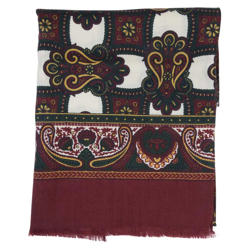 Burgundy Paisley Grande Scarf
