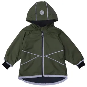 Calikids Fleece-lined Rain Jacket Olive