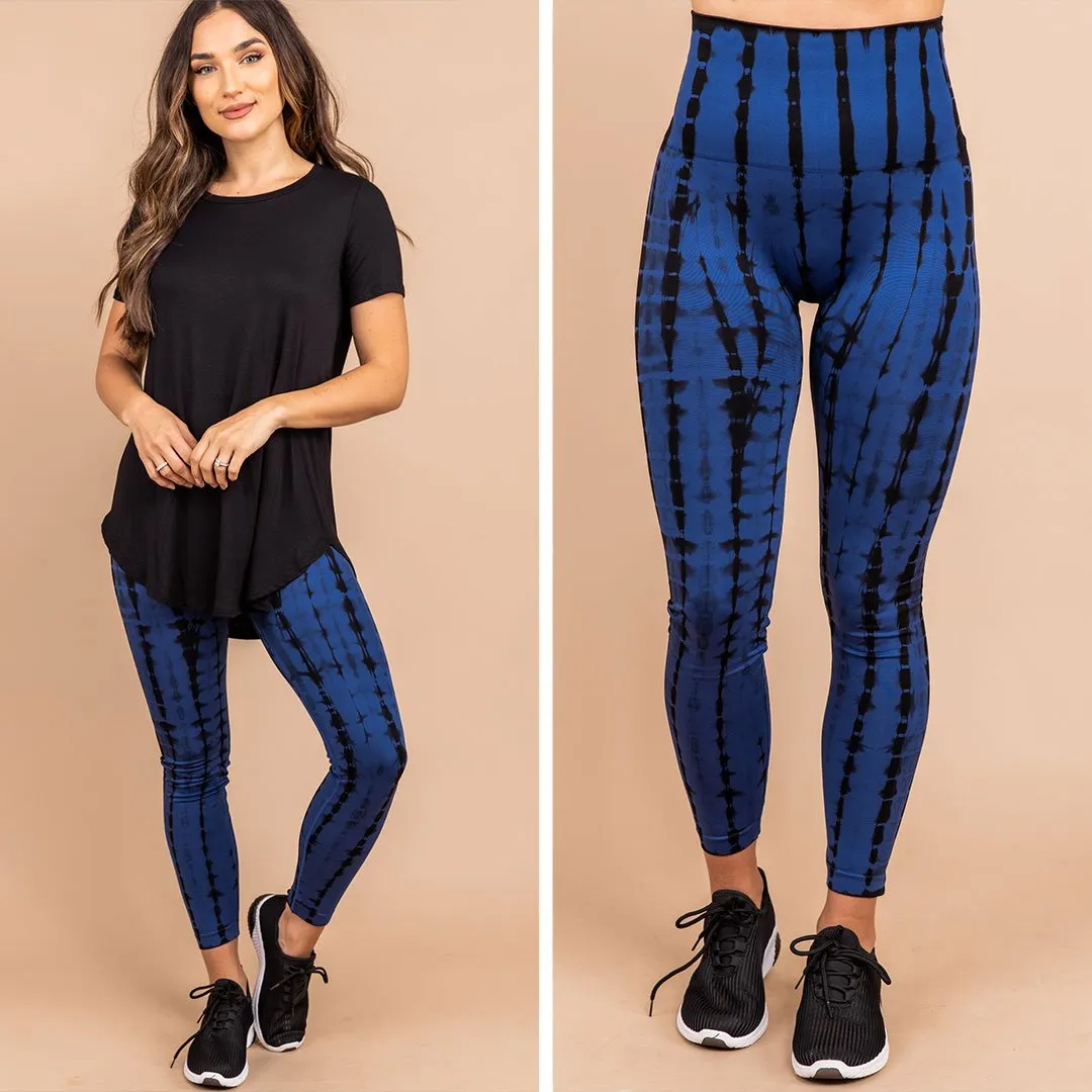 Can't Hide Navy Blue Tie Dye Leggings