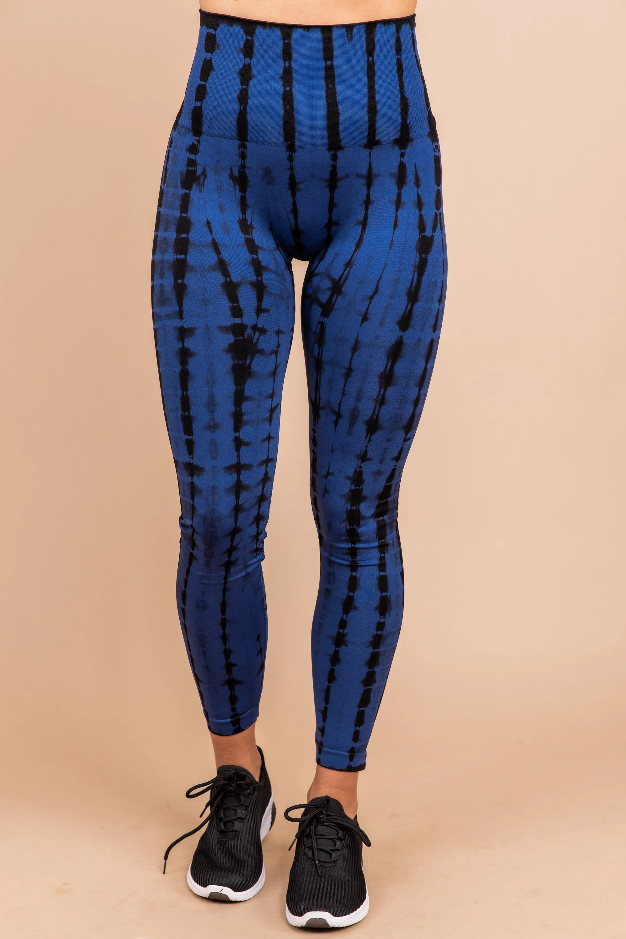 Can't Hide Navy Blue Tie Dye Leggings