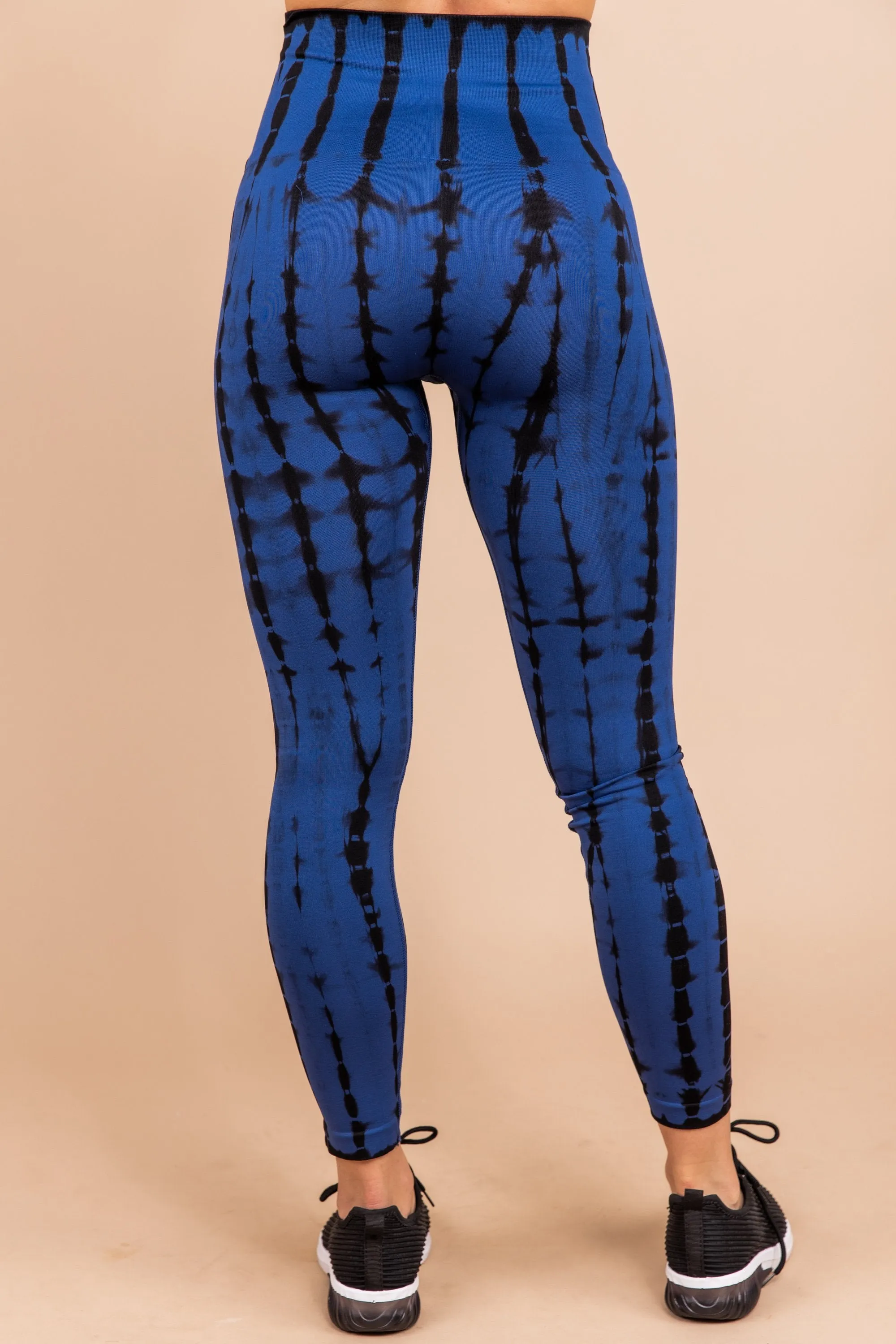 Can't Hide Navy Blue Tie Dye Leggings