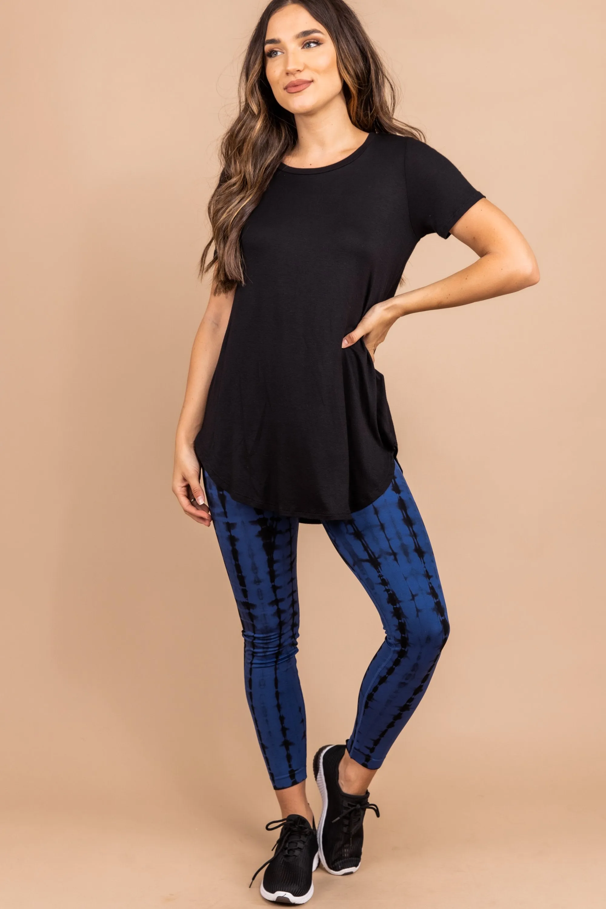 Can't Hide Navy Blue Tie Dye Leggings