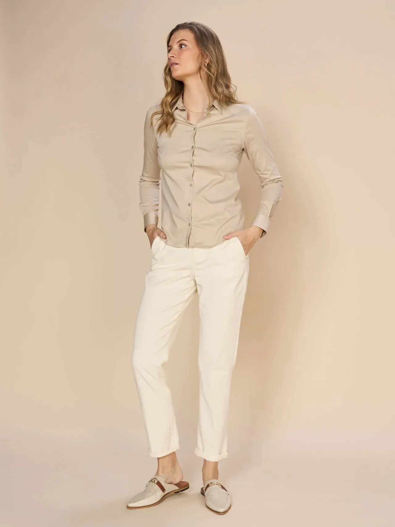 Celest Chino Pants Ecru