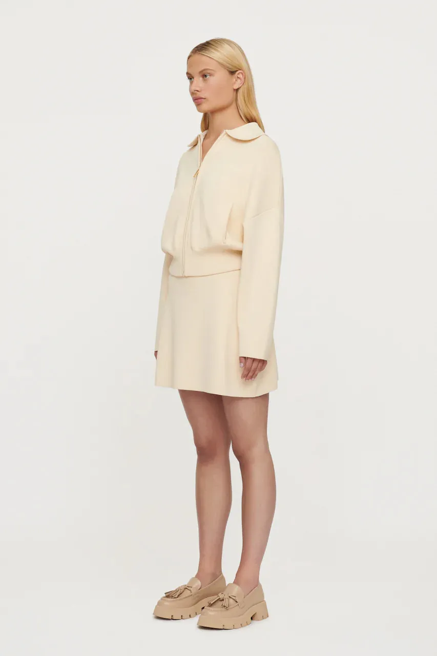 Clea - Carlos Crepe Knit Bomber - Butter