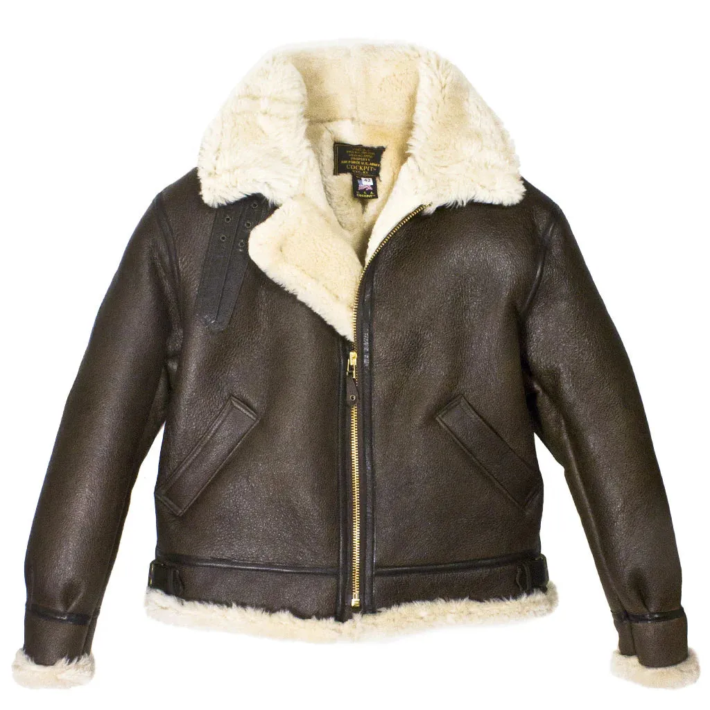 Cockpit USA Men's B-3 Sheepskin Bomber Jacket