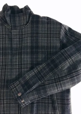 COLUMBIA SPORTSWEAR Mens grey plaid jacket w/ stand collar, front placket, XL