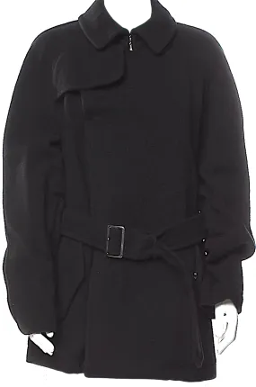 Comme des Garçons Japan. BLACK. Black Wool Belted Coat