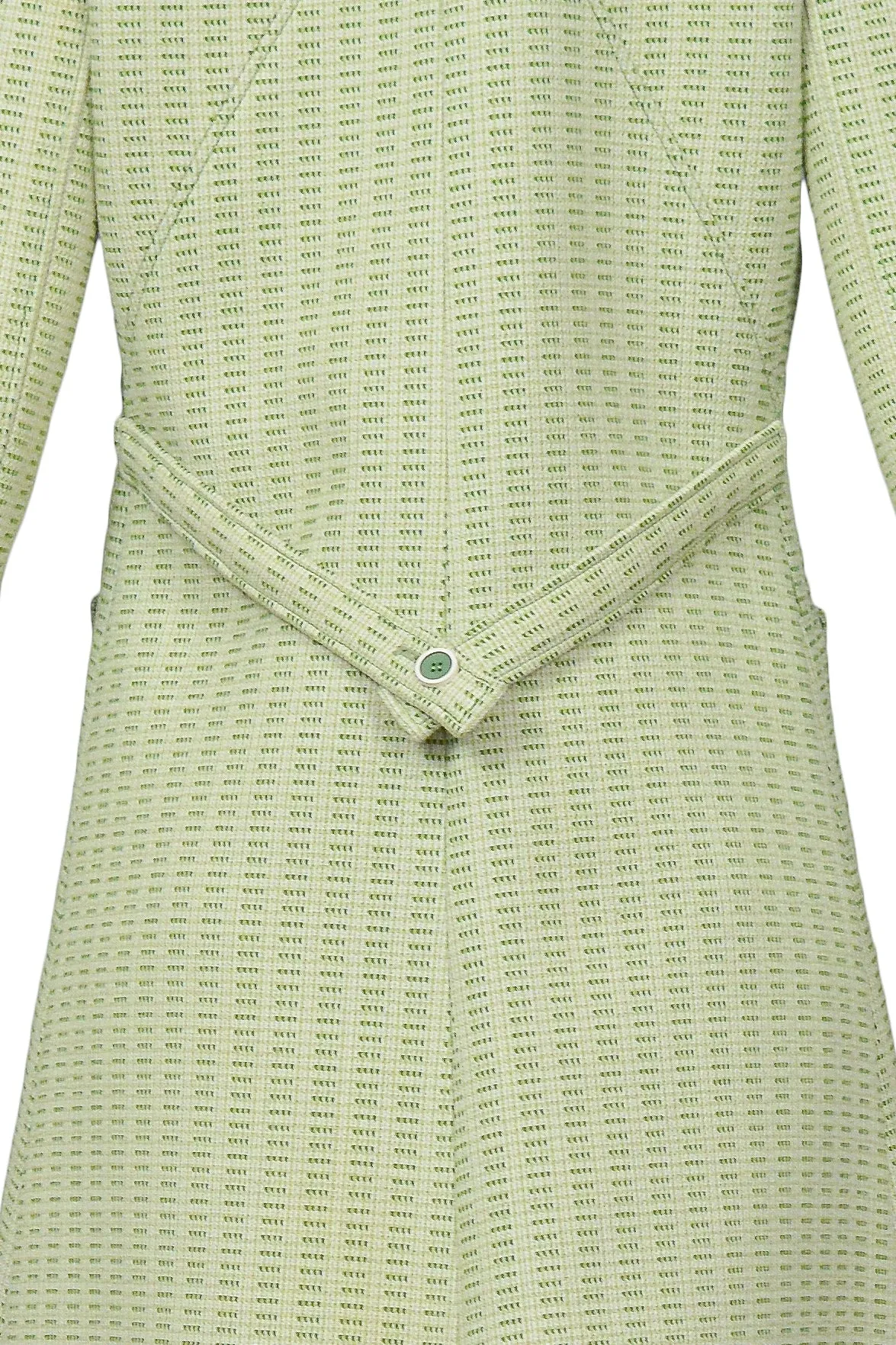COURREGES MOSS GREEN TWEED LOGO COAT