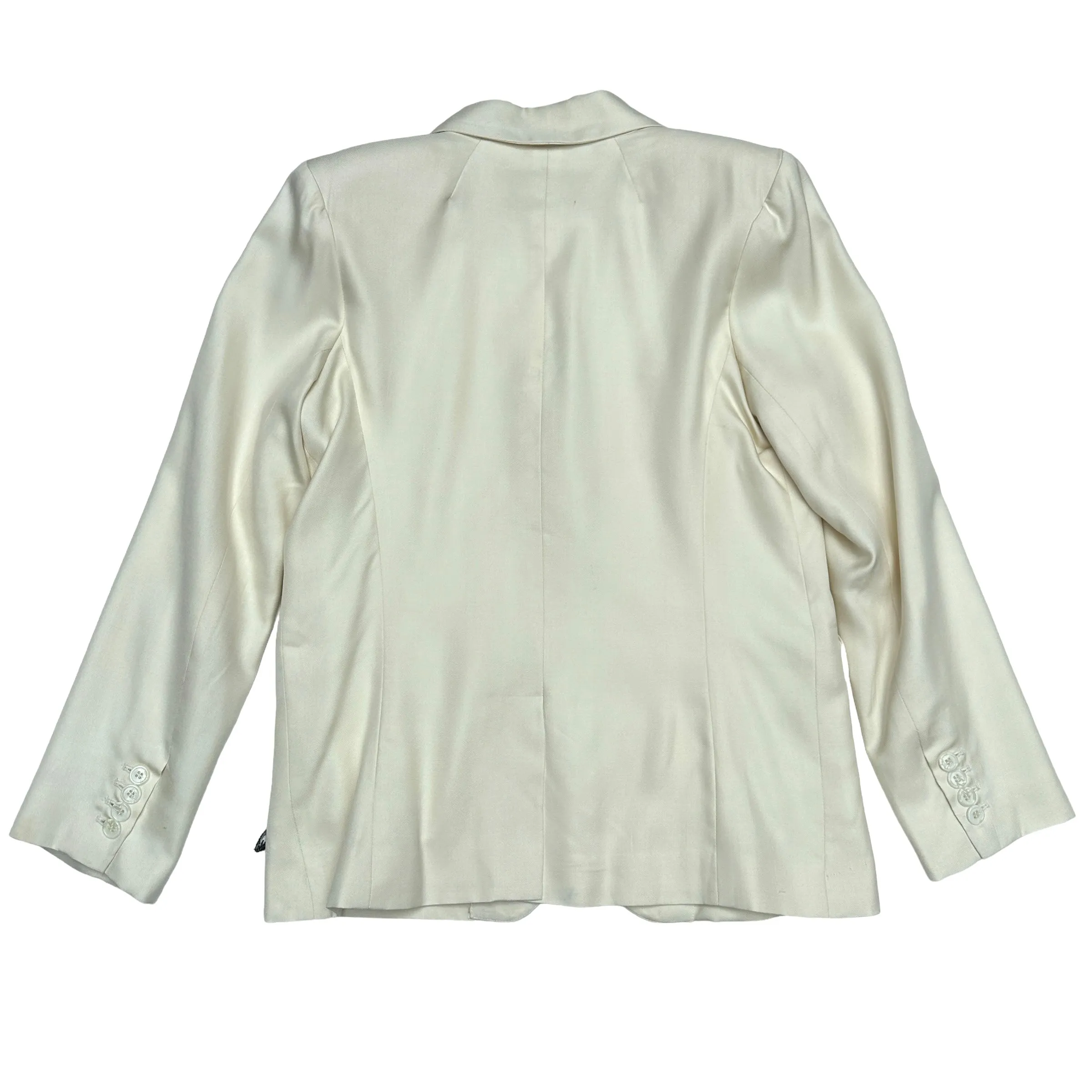 Cream Blazer w/Beads and Patches - M