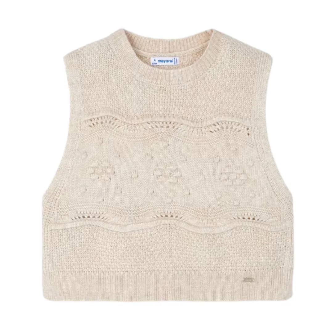 Cream Knitted Vest