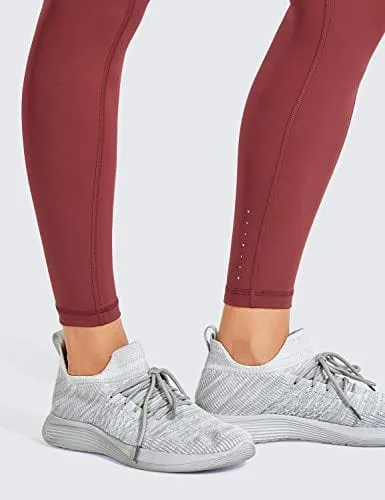 CRZ YOGA Women's Naked Feeling Workout Leggings 25 Inches - High Waisted Yoga Pants with Side Pockets Savannah