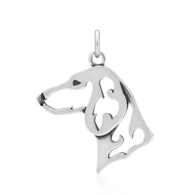 Dachshund Necklace in Sterling Silver, Smooth Coat