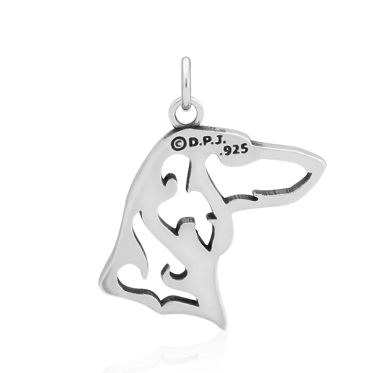 Dachshund Necklace in Sterling Silver, Smooth Coat