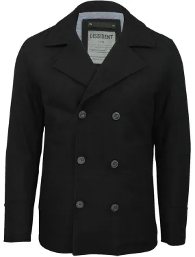 Dissident wool rich Baughman navy double-breasted jacket