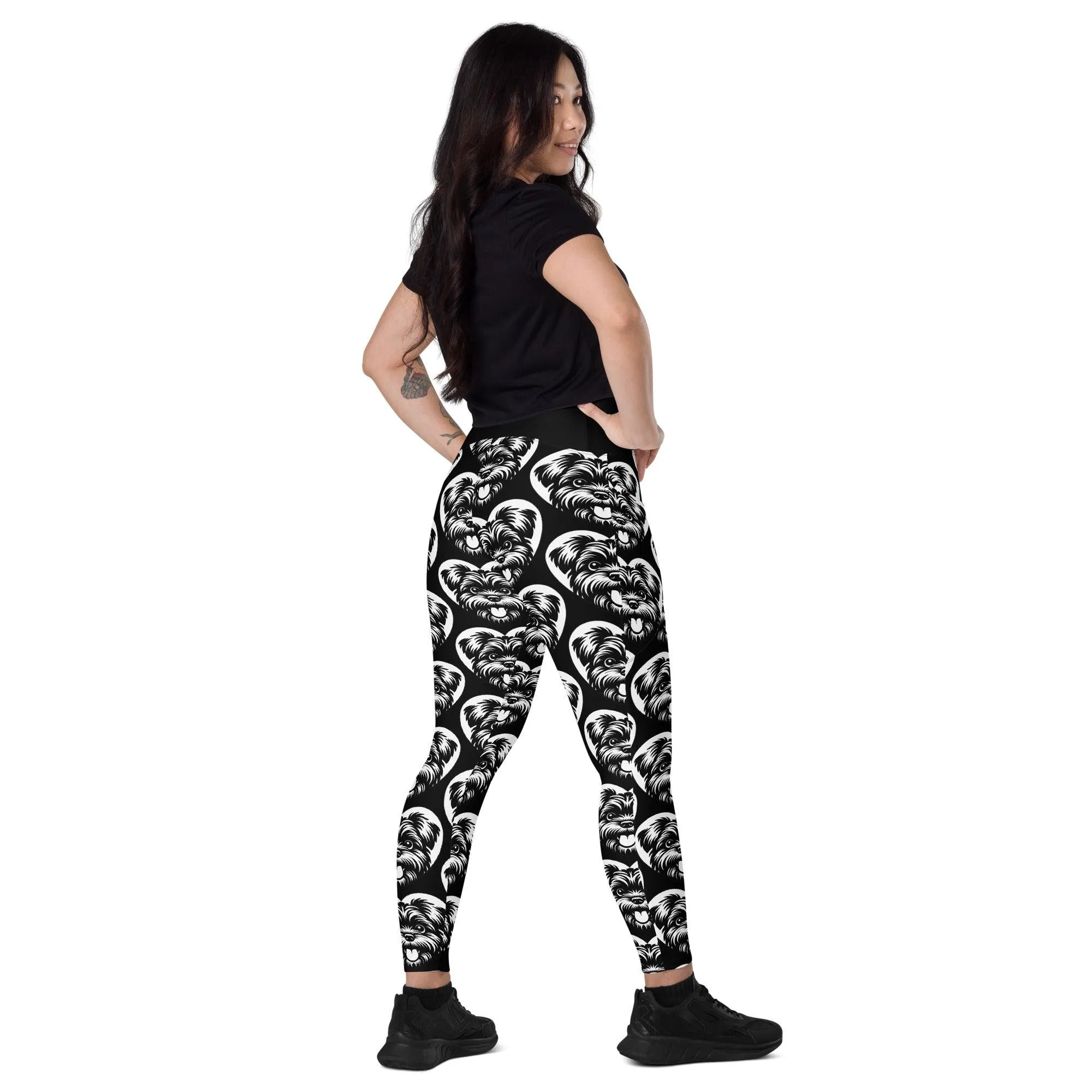 DOG BREED LEGGINGS with pockets - AFFENPINSCHER - HERTTAHOUND