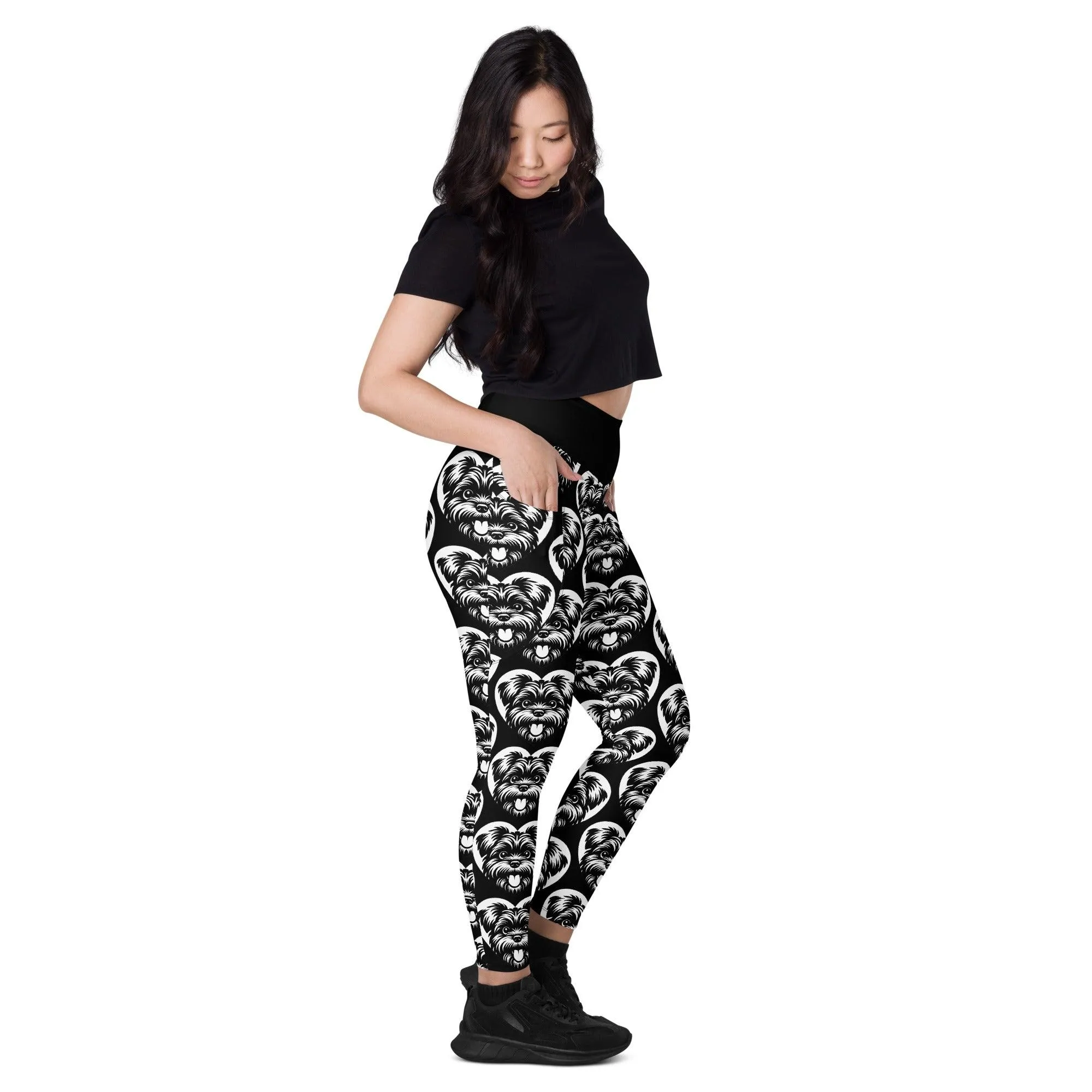 DOG BREED LEGGINGS with pockets - AFFENPINSCHER - HERTTAHOUND