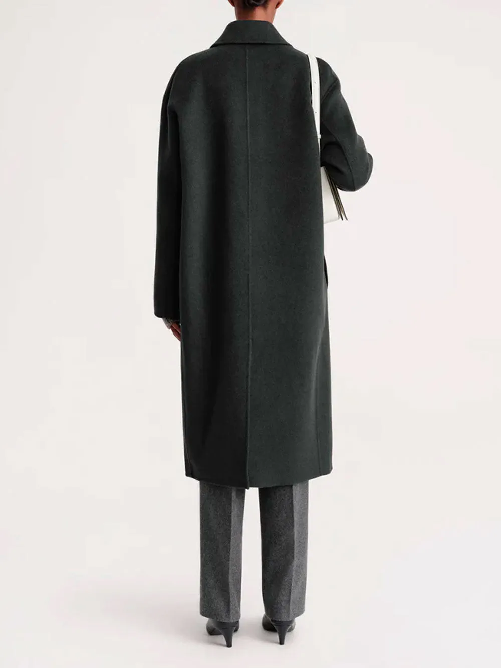 Double-faced melange coat