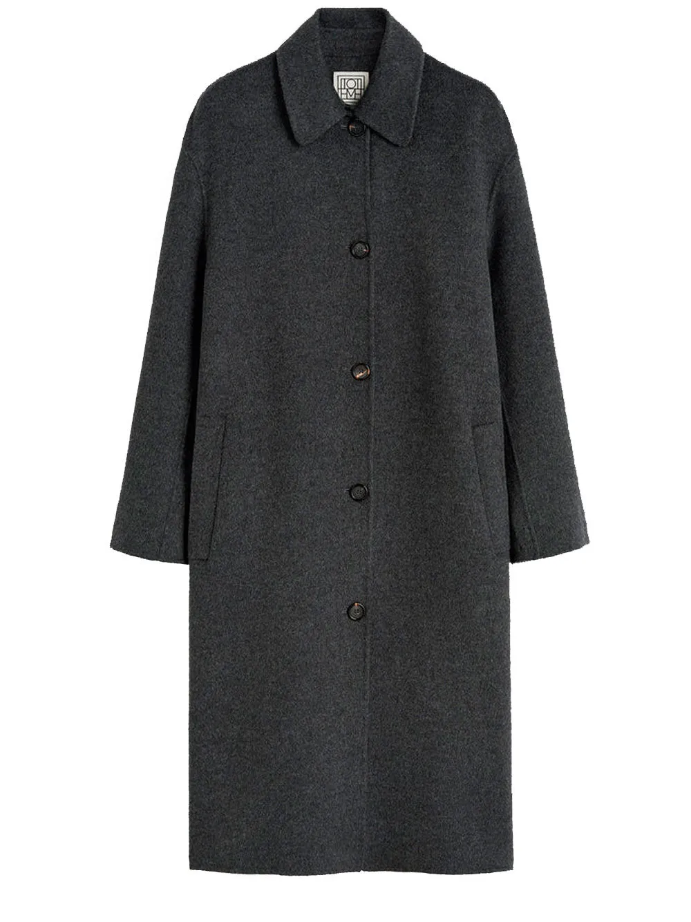 Double-faced melange coat