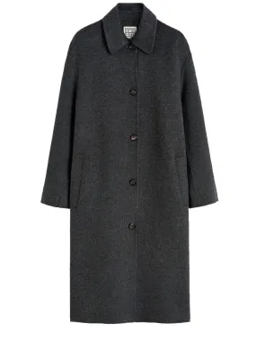 Double-faced melange coat