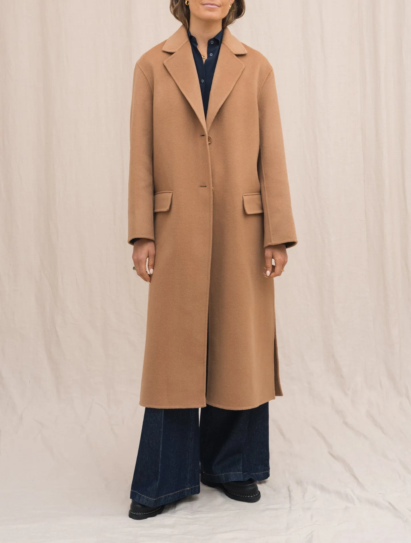 Double Wool Coat Camel