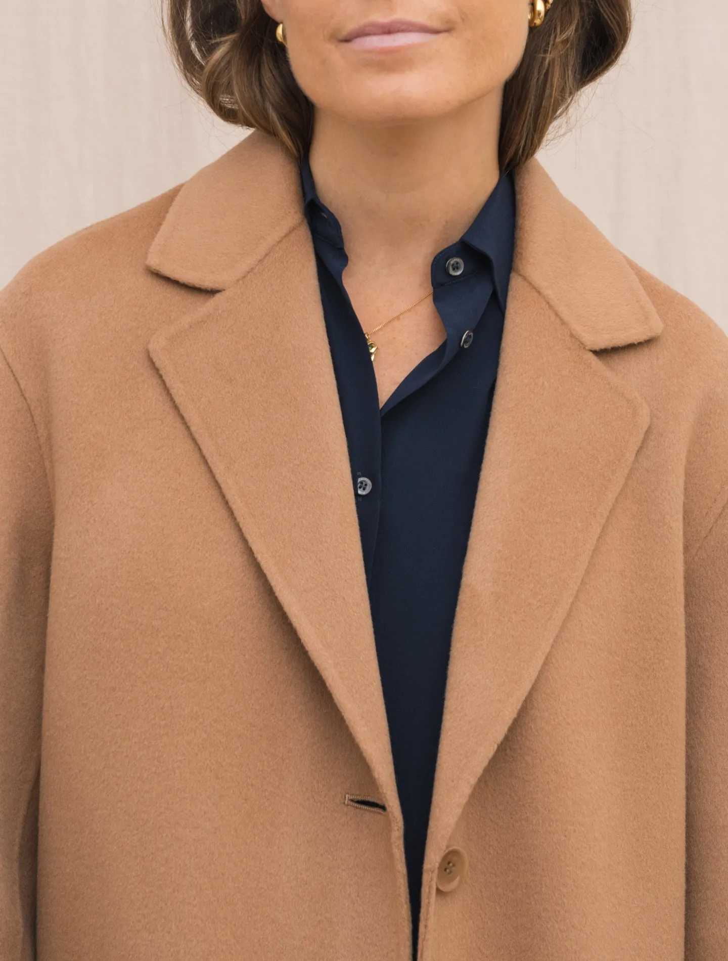 Double Wool Coat Camel