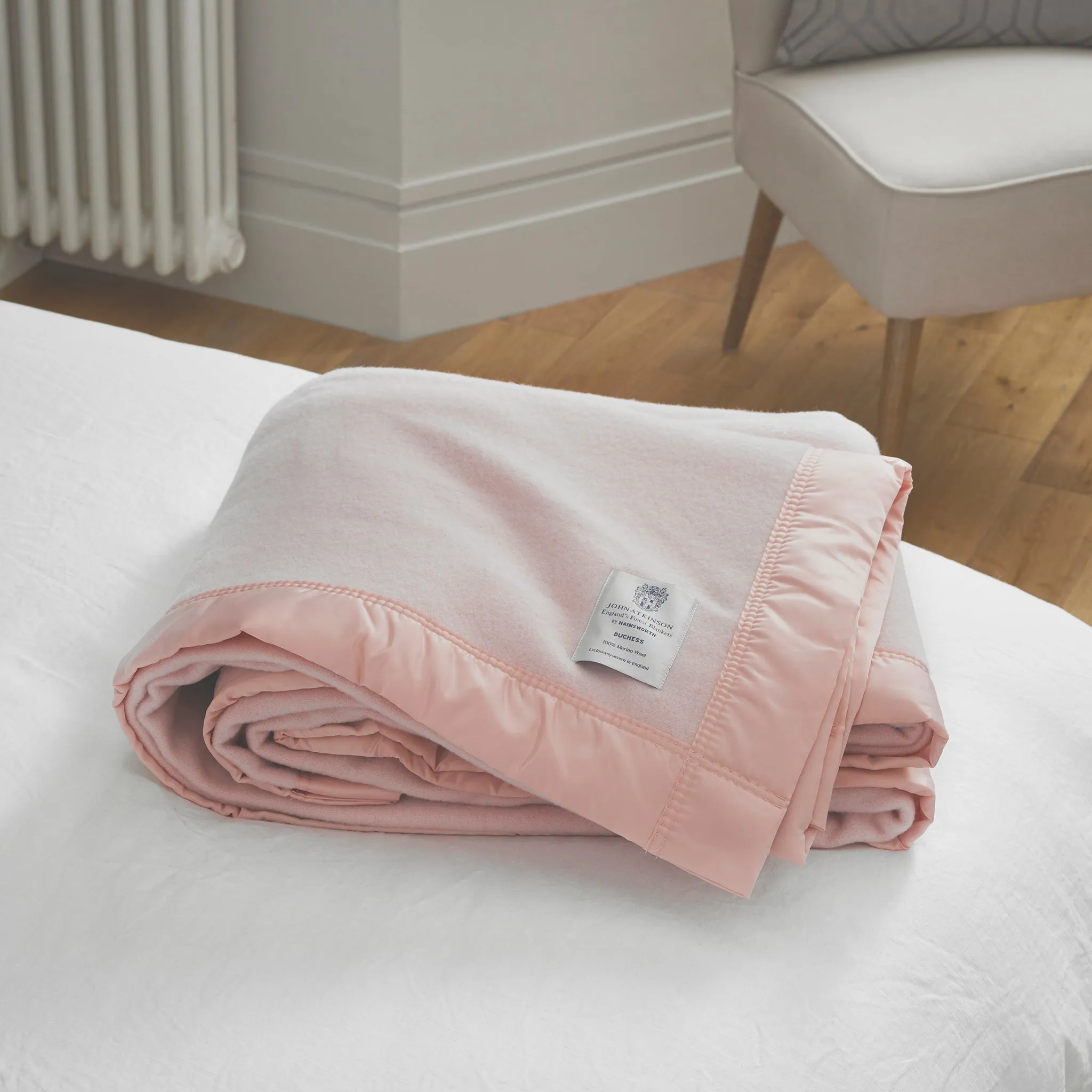 Duchess Pink Merino Wool Blanket by John Atkinson