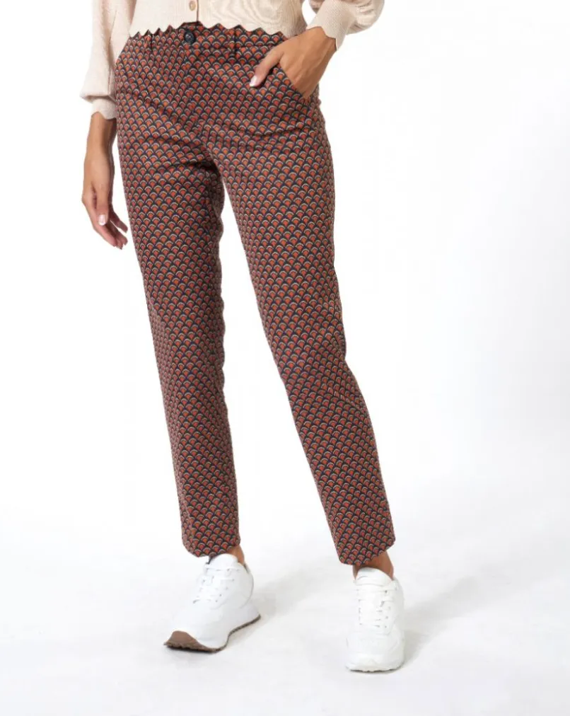 ESQ Scalloped Print Chino