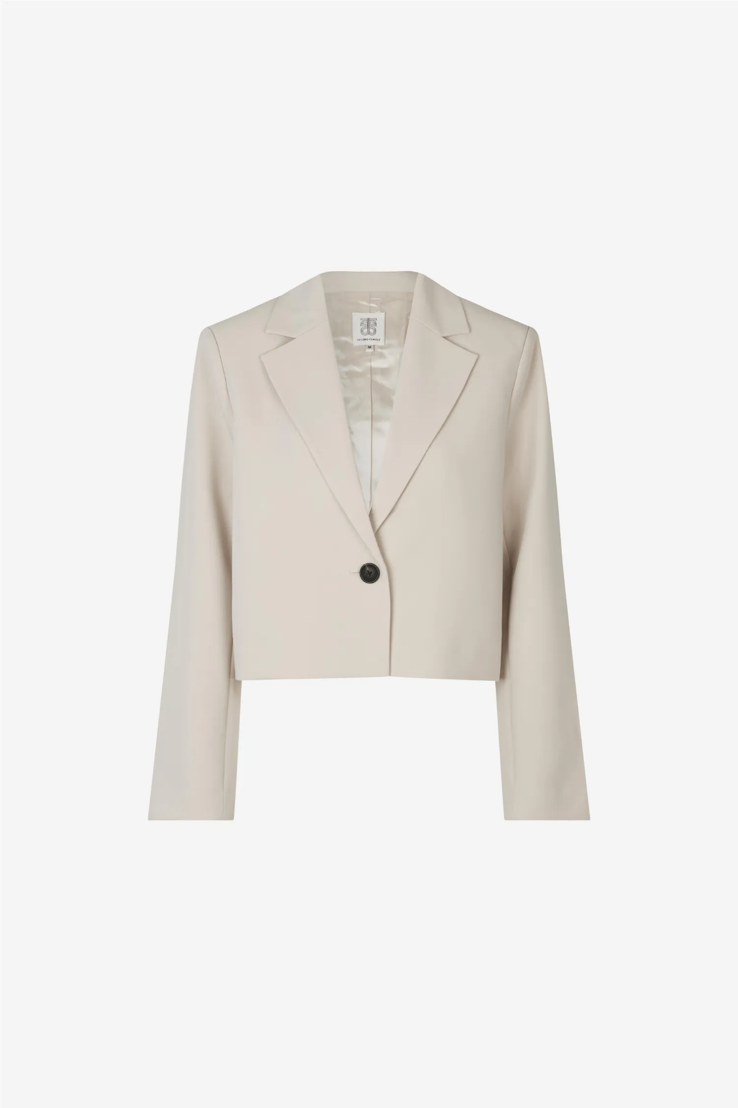 Evie Cropped Blazer Pumice Stone
